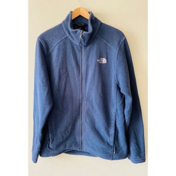 The North Face Men's Polar Blue Fleece Full Zip Collard Jacket - Picture 8 of 8